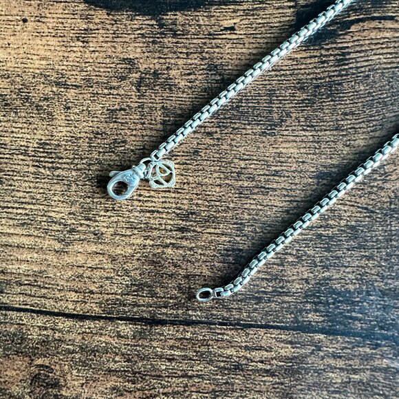 David Yurman Small Box Chain Necklace w/ 14K Gold - 2.7mm - 35.75" - Picture 12 of 15